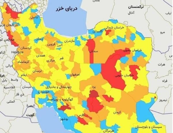 تهران نارنجی شد، افزایش تعداد شهرهای قرمز کرونایی